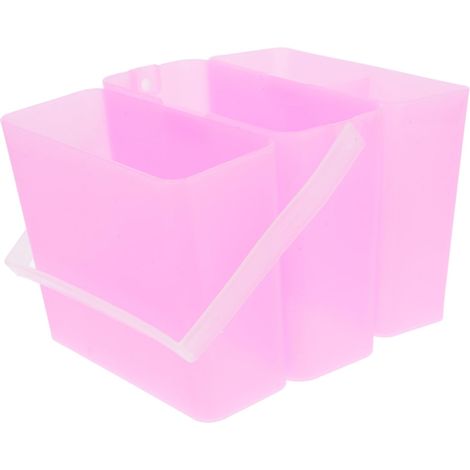 Bassine à Pinceaux Détachable Rose pour Artistes, Seau Carré Portable Multifonction, Organiseur Lavage Peinture Aquarelle, Fournitures Artistiques et Nettoyage Pinceaux