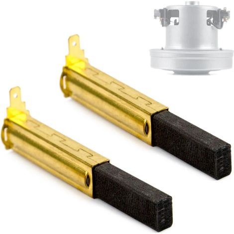 Lot de 2 balais de charbon pour moteur d'aspirateur, dimensions 6,3 x 11 x 30 mm, compatibles avec les modèles HVR200, HVR200-22, HVR200A et HVM200. (1/4)