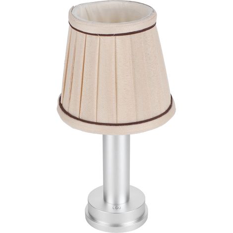 Lampe de bureau en tissu, lampe de table LED USB à intensité variable (2 niveaux), lumière chaude, 5 V, idéale pour la maison, le bureau ou le restaurant. (1/5)