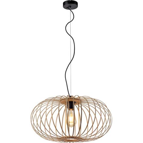 Lampada a sospensione lampada a sospensione lampada da tavolo da pranzo lampada da soggiorno in legno naturale H 120 cm (1/5)