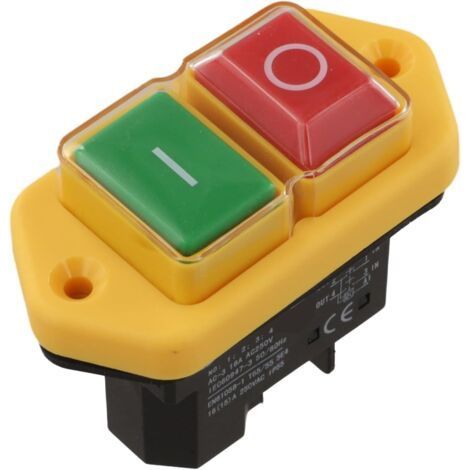 Interrupteur à bouton poussoir YH02 A 250V 16A Interrupteur électromagnétique 4 broches pour outil électrique (1/4)