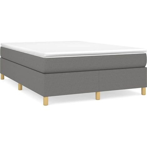 Maison Exclusive - Boxspringbettgestell Dunkelgrau 140x200 cm Sto (1/5)