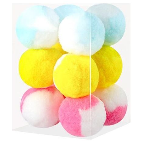 12 Pack Soft Plush Interactive Cat Balls, Great for Kitten Training and Play (1/5)