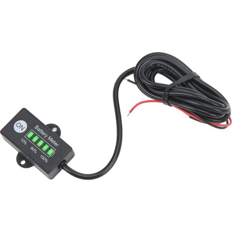 12V/24V Batterieanzeige mit 5 LEDs, wasserdicht (IP65), eigenständiger Füllstandsanzeiger und Kapazitätsmonitor für Auto, Boot, Wohnmobil (1/5)