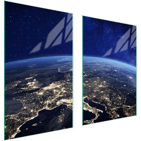 Plaque de protection en verre pour cuisine 65x52 cm au sol (1/5)