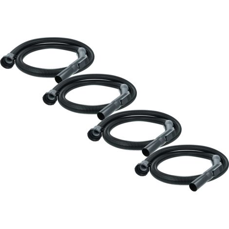vhbw 4x Manguera flexible compatible con Nilfisk Viper LSU275P, LSU375, LSU255P, LSU275, LSU255, LSU395 aspiradora - Flexible, 2 m, mango
