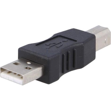 Adaptateur- USB 2.0 - USB A prise male - USB B prise male - noir