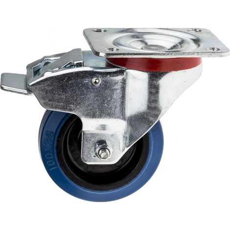 Roulettes industrielles Pivotant avec frein RS PRO, Diam 100mm, 180kg ( Prix pour 1 )