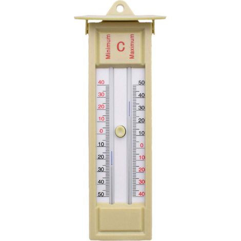 Thermomètre Max Min - Thermomètre Murale Intérieur Extérieur Jardin Serre - Affichage Température Maximale et Minimale - 1 Pièce