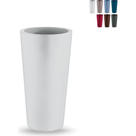 Runde hohe Genesis-Vase Weiß - 85 cm