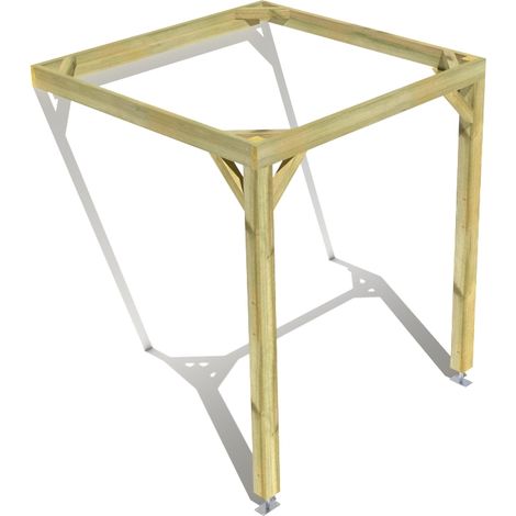 Pergola bois • 2m x 2m • adossée • cadre simple • livraison comprise