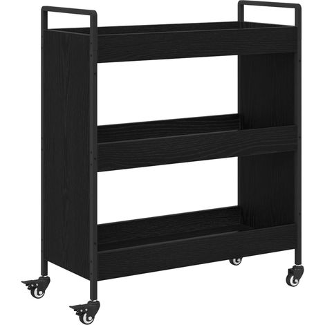 Maison Exclusive - Carrello da Cucina Rovere Nero 70 x 30 x 82 cm
