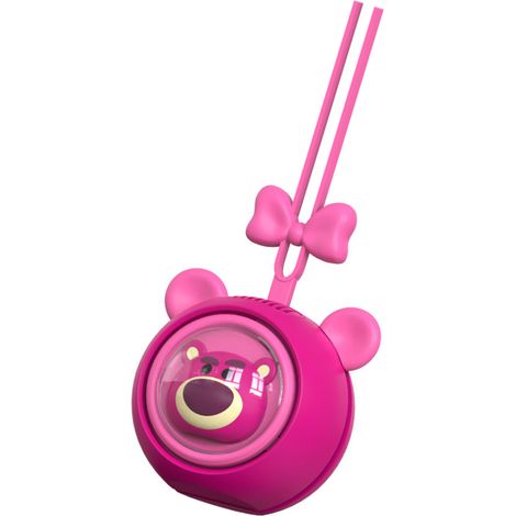 Ventilateur de cou portable, silencieux, 3 vitesses, ventilation puissante, design mignon avec motif dessin animé, peut être suspendu sans les mains, idéal pour les filles et les étudiantes (Type 1) (1/5)