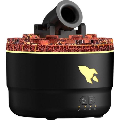 Difusor de aromaterapia - Humidificador con fragancia - Ambiente relajante - Niebla ultrasónica silenciosa - Depósito de 300 ml - Negro (1/5)