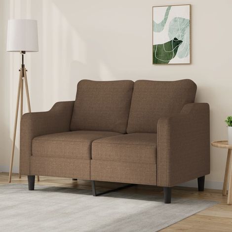 Canapé à 2 places Marron 120 cm Tissu (1/5)