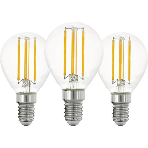 Lot de 3 ampoules E14 filament LED, lampe Edison transparente, 7 watts (1/4)