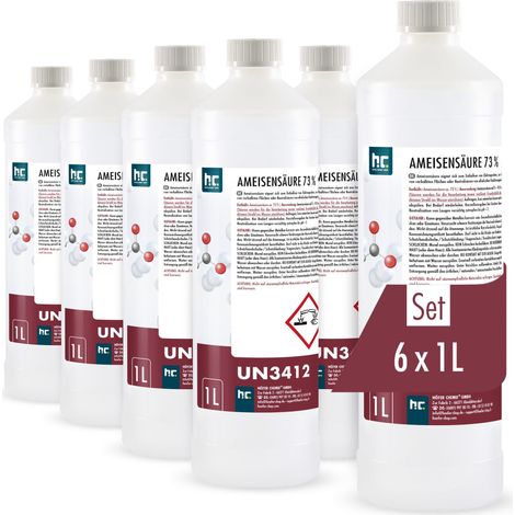 6x 1 L Ameisensäure 73% technische Qualität
