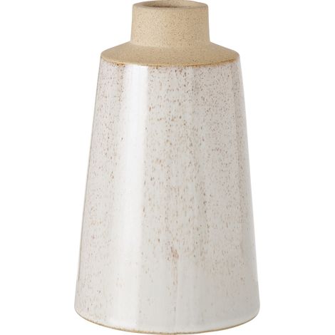 Boltze Vase Catrinia Gefäß in Beige & Hellgrau Matt aus Steingut 2026124 (1/3)