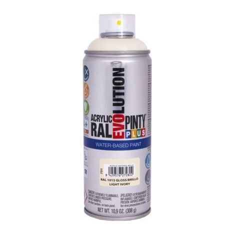 PINTURA EN SPRAY PINTYPLUS EVOLUTION WATER-BASED 520cc RAL 1015 MARFIL CLARO (1/5)