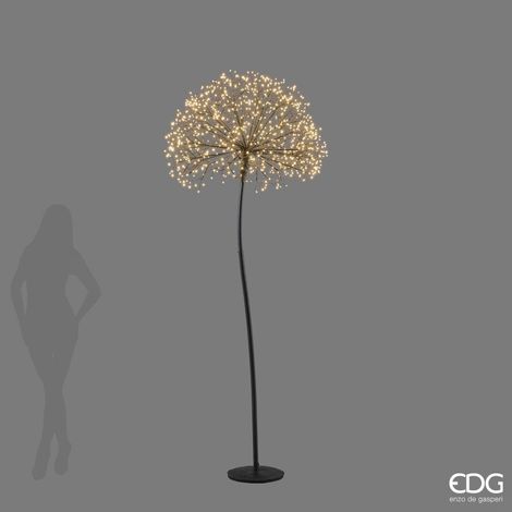EDG Enzo De Gasperi Decoro Tarassaco Rich Nero H240 Ø70 cm con MicroLED IP44 – Decorazione Natalizia Luminosa (1/3)