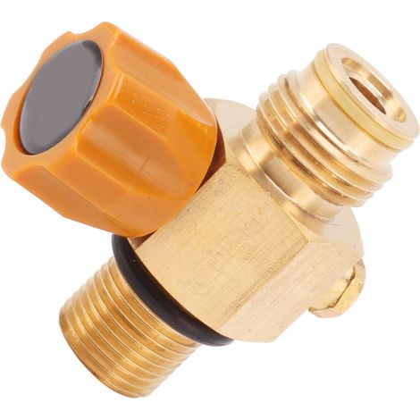 Adaptateur de remplissage de bouteille de CO2 G1/2 14 haute pression M18x1,5, convertisseur de filetage pour valve de remplissage CO2, pression maximale 5000 psi, couleur or (1/5)