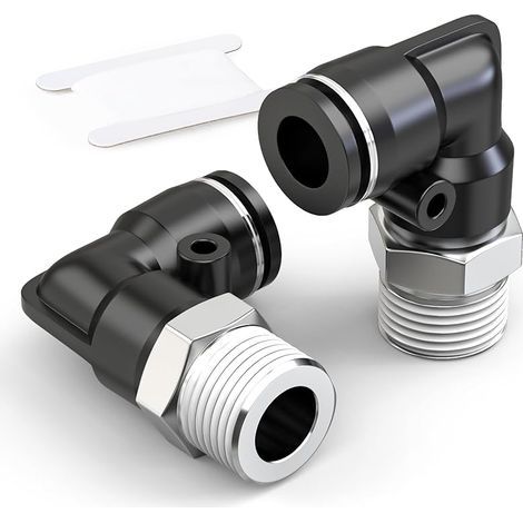 mm Außendurchmesser Außengewinde Winkelrohr x 3/8 Zoll BSP Steckverbinder PL6-03 (2er-Pack) (1/5)