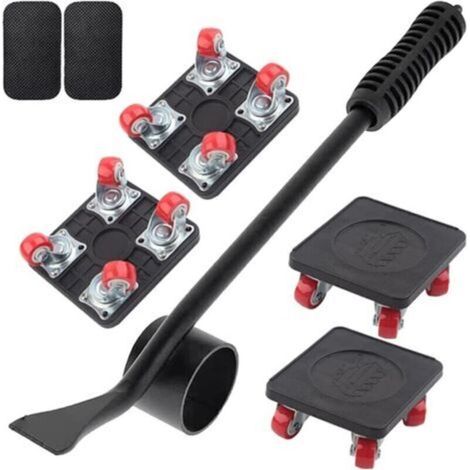 Kit de Déménageur et de Levage de Meubles, Patins à Roulettes pour Meubles avec Roue Rotative à 360 Degrés, Deplace Meuble Lourd sans Effort, Charge de 800kg Outil de Déplacement de Meubles (1/4)