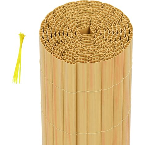 SWANEW Schermo privacy in PVC recinzione privacy in PVC Protezione della visibilità Resistente ai raggi UV e alle intemperie Bambù 80x500cm (1/3)