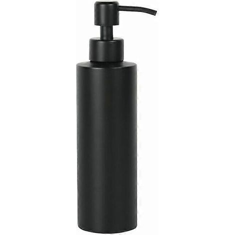 Distributeur de savon noir, flacon pompe distributeur facile à presser de 350 ml, distributeur de savon et de lotion en métal antirouille (1/5)