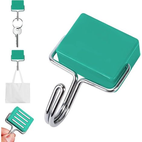 6er-Pack verbesserte hochbelastbare Magnethaken starke Magnethaken zum Aufhängen rostfreie Magnethaken für Kühlschrank Haushalt Küche Büro mit grün (1/5)