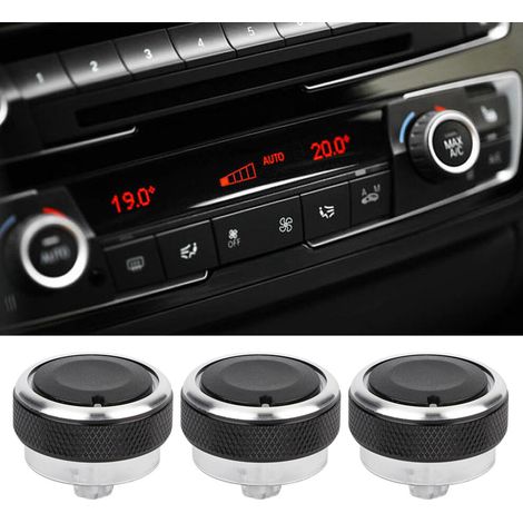 Adatto per 3 manopole di controllo del climatizzatore/riscaldamento in lega di alluminio, compatibile con i modelli Ford Mondeo dal 2009 al 2012.
