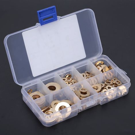 Jeu de 360 rondelles en laiton, joints plats métalliques, tailles M2, M2.5, M3, M4, M5, M6, M8, M10 (1/5)