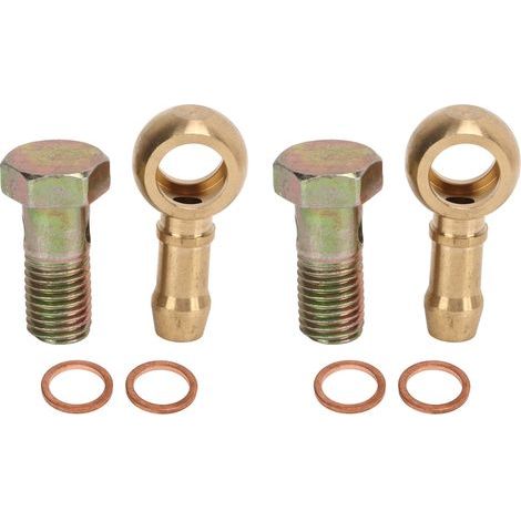 Kit de connecteurs de tuyaux de turbocompresseur, 2 jeux de boulons Banjo à eau Turbo m12 x 1,25 mm à 3/8 pouces, bonne étanchéité (1/5)