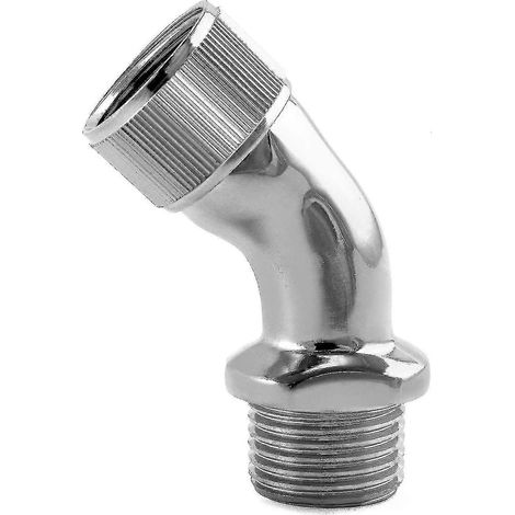 Adaptateur coudé pour pommeau de douche, rallonge en laiton chromé de 1/2 pouce (1/5)