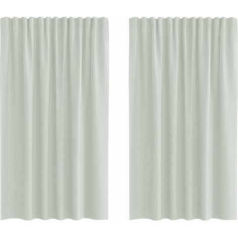 Maison Exclusive - Voile Vorhänge mit Stangentaschen 2 Stk. Hellg
