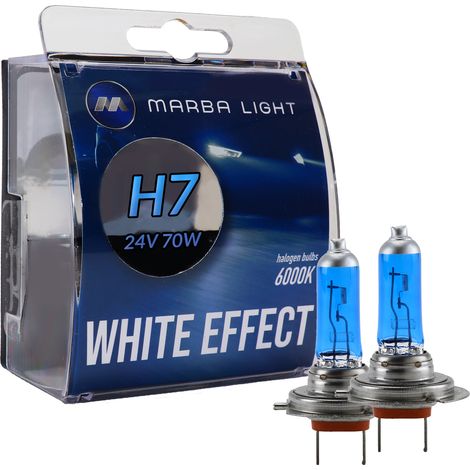 BOMBILLAS MARBA LIGHT EFECTO BLANCO H7 70W 24V (1/5)