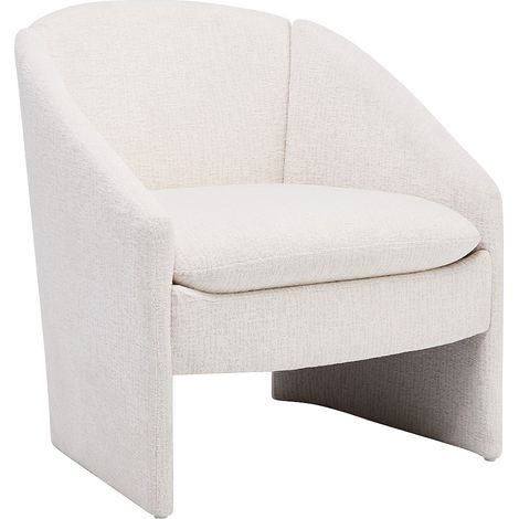 Poltrona in tessuto testurizzato beige - TAROLO