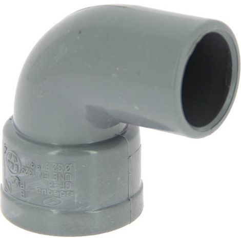 Coude PVC mâle-femelle 87°30 Ø32 (1/2)