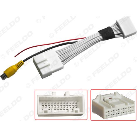 Compatible avec le câble de conversion audio/vidéo double sortie pour Renault C24 et le câble d'entrée vidéo RCA pour caméra de recul.