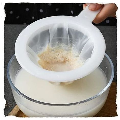Feinmaschiges Küchensieb, Sieb mit Griff, 100/200/400 Mesh, zum Filtern von Saft, Milch, Kaffee (400 Mesh)