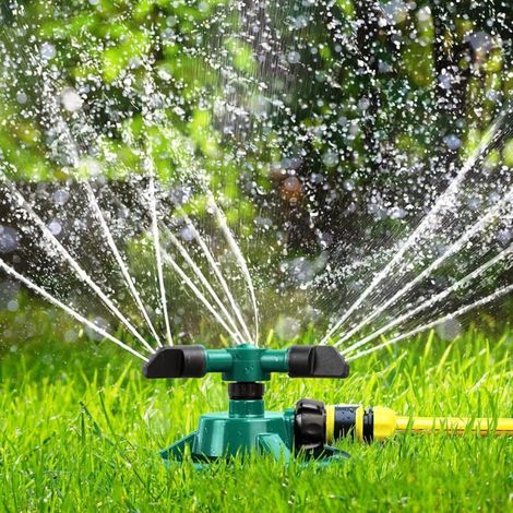 Arroseur de jardin oscillant - Rotation à 360°, durable, à 3 bras, réglable - Irrigation à grande échelle des plantes et pelouses-AquaForge (1/5)