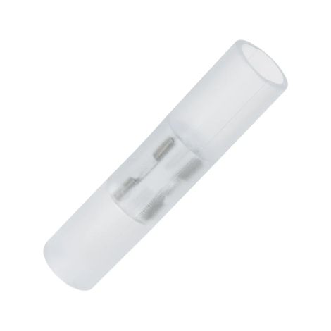 Luccika 1 connecteur interme'diaire pour tubes led 13 mm transparent jonction IP65 pour tube lumineux 220V AC