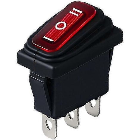 Interrupteurs à bascule étanches 16 A 250 V IP65 efficaces pour un usage domestique rouges (1/5)