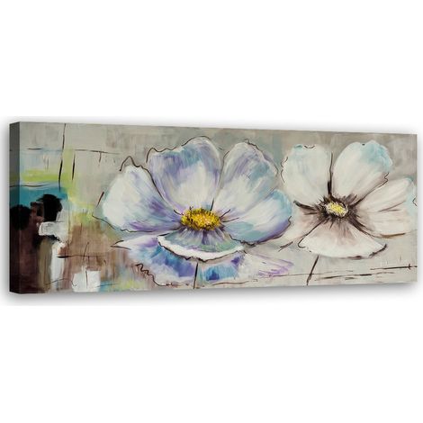 Quadro su tela, Fiori Acquerello Panorama - 150x50 (1/5)