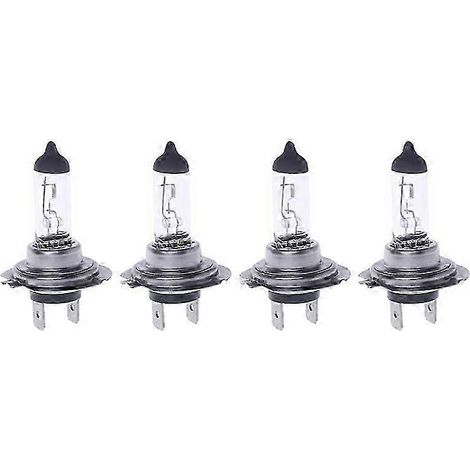 Lot de 4 ampoules H7 55 W 12 V 4000 K H7 PX26D 55 W pour feux de brouillard et de stationnement, éclairage clair, style automobile (1/5)