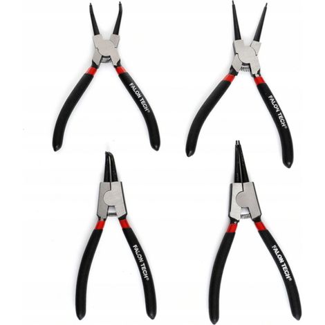 Sicherungsringzange 7 Zoll, 4 Stück. Sicherungsring-Set 180 mm, innen und außen. (1/5)