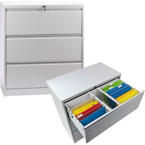 Hängeregisterschrank 3-Schub Hängeregistraturschrank Hängeregister Aktenschrank (1/5)