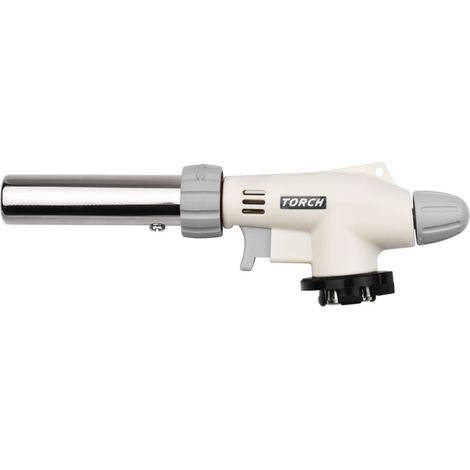Brûleur à gaz chalumeau réversible et portable pour cuisine, maison, barbecue, bricolage, soudure et préparation de crème brûlée. (1/5)