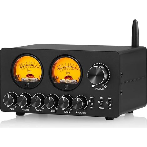 Douk Audio EQ5 PRO EQ5 PRO 5-Band Bluetooth Equalizer Preamp for Home Stereo/Computer Speaker/Amplifier with VU Meter
