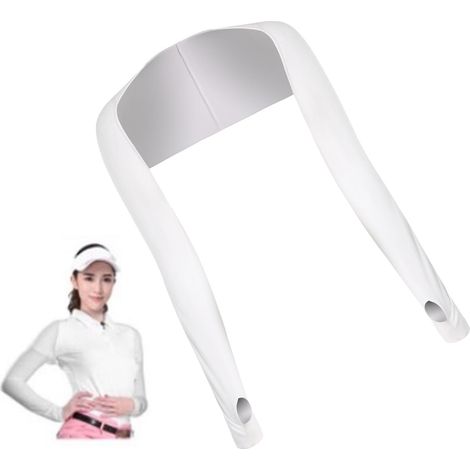 Écharpe rafraîchissante anti-UV pour bras - Parfaite pour vélo, randonnée - Blanche taille unique